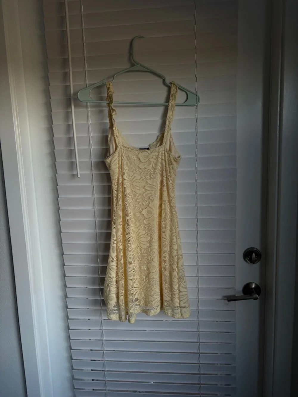 Princess Polly Pale Yellow Lace Mini Dress - Picture 3 of 3